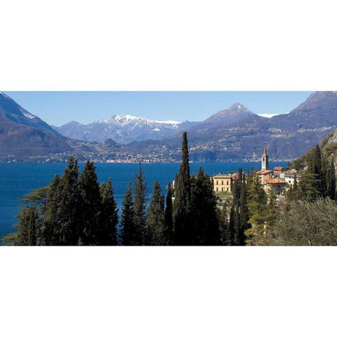 View from Varenna Gold Ornate Wood Framed Art Print with Double Matting by Crane, Rita