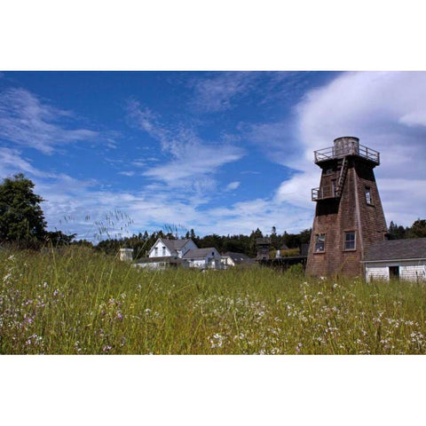 Village Meadow II Black Modern Wood Framed Art Print with Double Matting by Crane, Rita