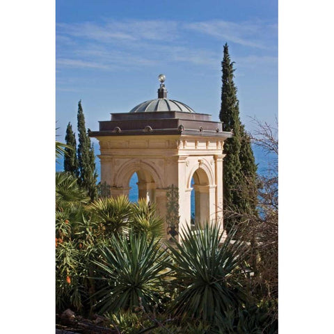 Italian Garden III Black Modern Wood Framed Art Print with Double Matting by Crane, Rita