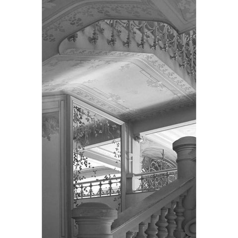 Belle Epoque I BW White Modern Wood Framed Art Print by Crane, Rita