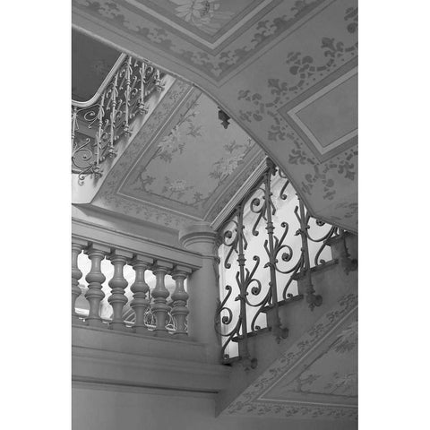 Belle Epoque II BW White Modern Wood Framed Art Print by Crane, Rita