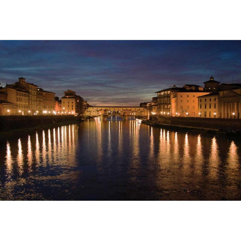 Florence Reflections I Black Modern Wood Framed Art Print with Double Matting by Crane, Rita