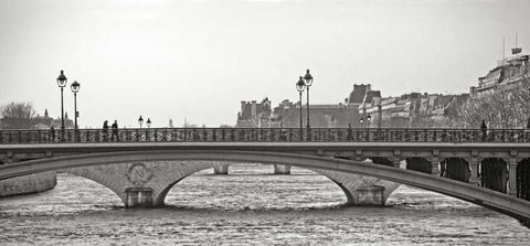 Bridges of Paris II Black Ornate Wood Framed Art Print with Double Matting by Crane, Rita