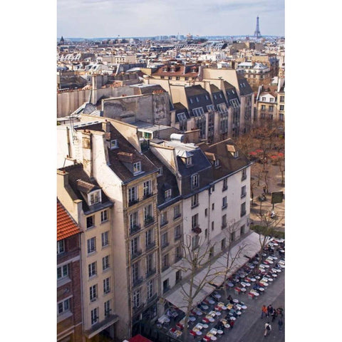 Paris Rooftops I Gold Ornate Wood Framed Art Print with Double Matting by Crane, Rita