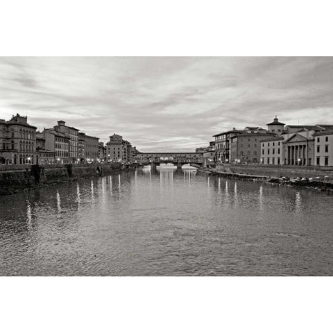 Ponte Vecchio II Gold Ornate Wood Framed Art Print with Double Matting by Crane, Rita