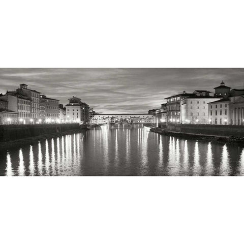 Ponte Vecchio III White Modern Wood Framed Art Print by Crane, Rita