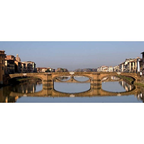 Tuscan Bridge I Black Modern Wood Framed Art Print with Double Matting by Crane, Rita