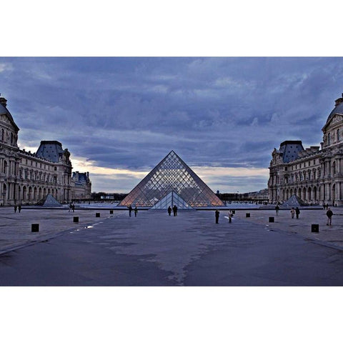 Pyramid at the Louvre III Gold Ornate Wood Framed Art Print with Double Matting by Crane, Rita