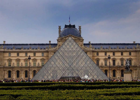 Pyramid at the Louvre IV White Modern Wood Framed Art Print with Double Matting by Crane, Rita