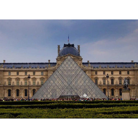 Pyramid at the Louvre IV Black Modern Wood Framed Art Print with Double Matting by Crane, Rita