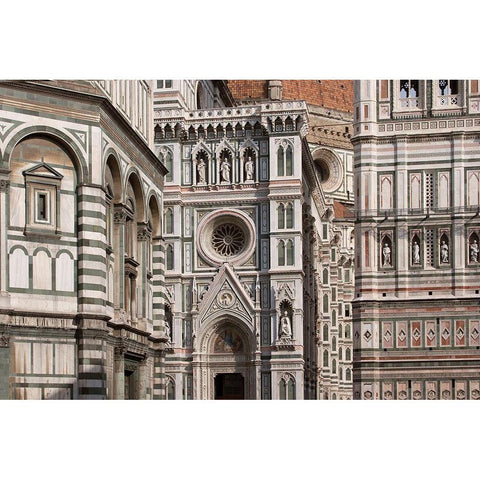 The Duomo Florence I Black Modern Wood Framed Art Print with Double Matting by Crane, Rita