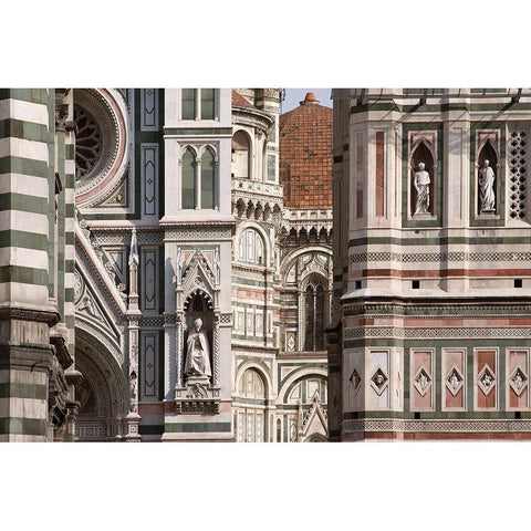 The Duomo Florence II White Modern Wood Framed Art Print by Crane, Rita