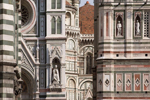 The Duomo Florence II White Modern Wood Framed Art Print with Double Matting by Crane, Rita