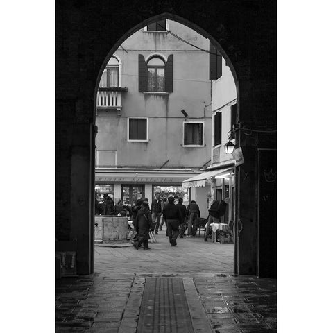 Venice Arches III Black Modern Wood Framed Art Print with Double Matting by Crane, Rita