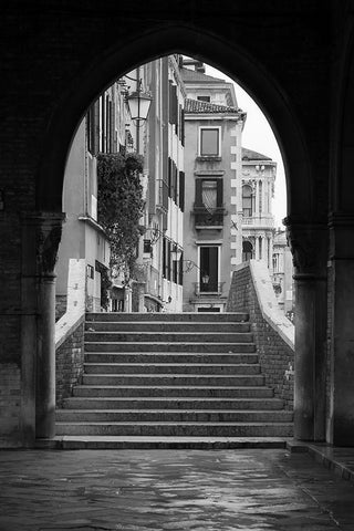 Venice Arches IV Black Ornate Wood Framed Art Print with Double Matting by Crane, Rita