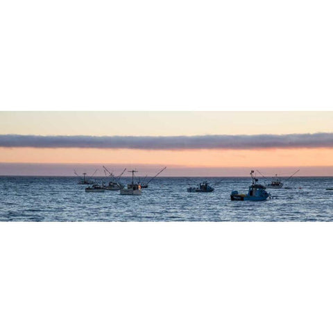 Fishing Boats III Black Modern Wood Framed Art Print by Crane, Rita