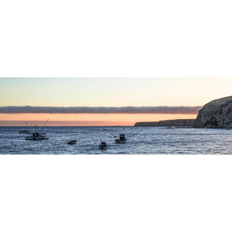 Fishing Boats IV Black Modern Wood Framed Art Print by Crane, Rita