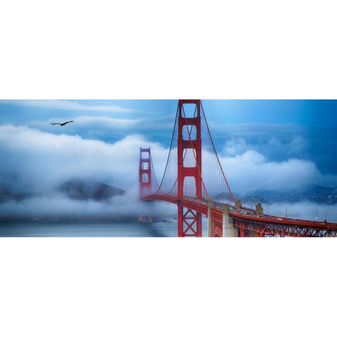 Golden Gate Bridge II Black Modern Wood Framed Art Print by Crane, Rita