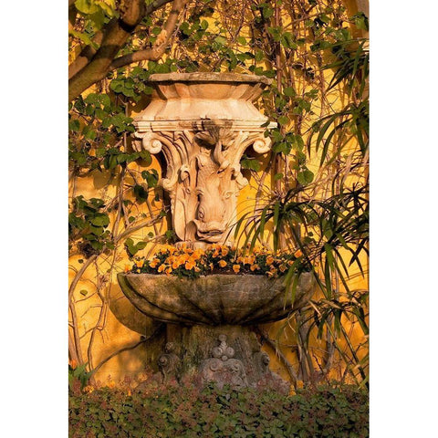 Riviera Garden Detail I White Modern Wood Framed Art Print by Crane, Rita