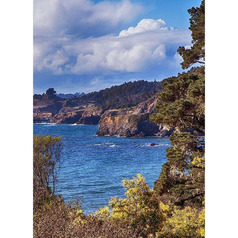 Along the Bluffs I Black Modern Wood Framed Art Print with Double Matting by Crane, Rita