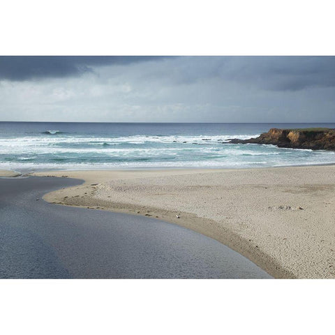 Sand-Sea and Sky I Black Modern Wood Framed Art Print with Double Matting by Crane, Rita