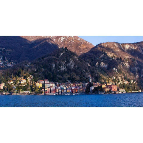 View of Varenna II Gold Ornate Wood Framed Art Print with Double Matting by Crane, Rita