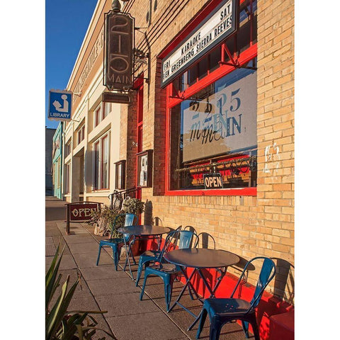 Main Street Storefront I Gold Ornate Wood Framed Art Print with Double Matting by Crane, Rita