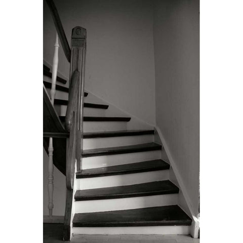 Einbeck Stairwell White Modern Wood Framed Art Print by Christensen, Jim