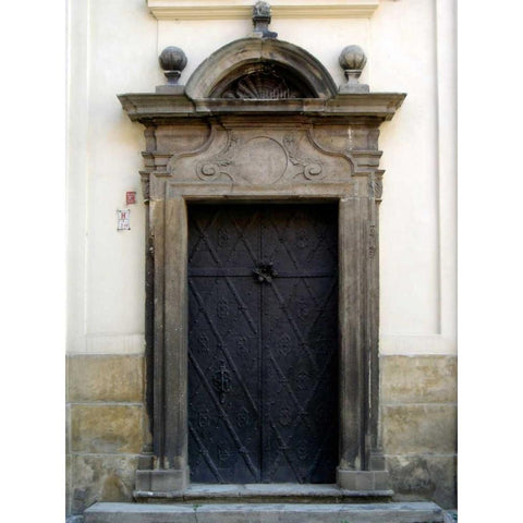 Prague Door I White Modern Wood Framed Art Print by Christensen, Jim