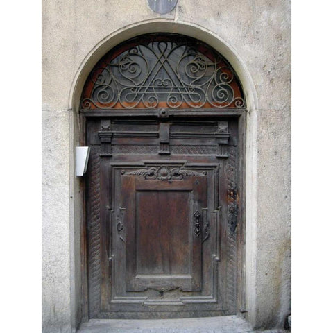 Prague Door III White Modern Wood Framed Art Print by Christensen, Jim