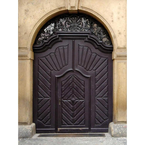 Prague Door IV White Modern Wood Framed Art Print by Christensen, Jim