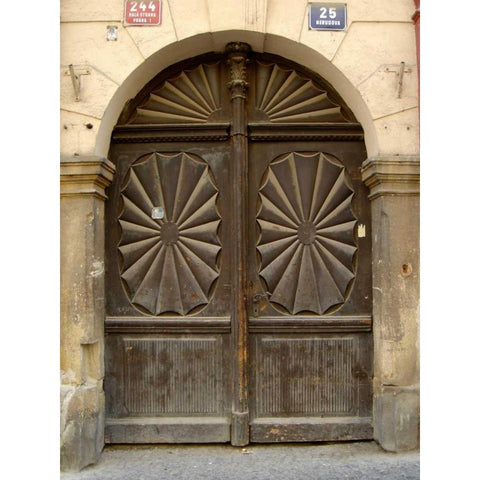 Prague Door VI White Modern Wood Framed Art Print by Christensen, Jim