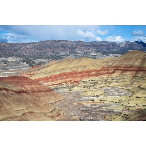 Ochoco Mountains and Painted Hills Black Modern Wood Framed Art Print with Double Matting by Hellmann, Stan