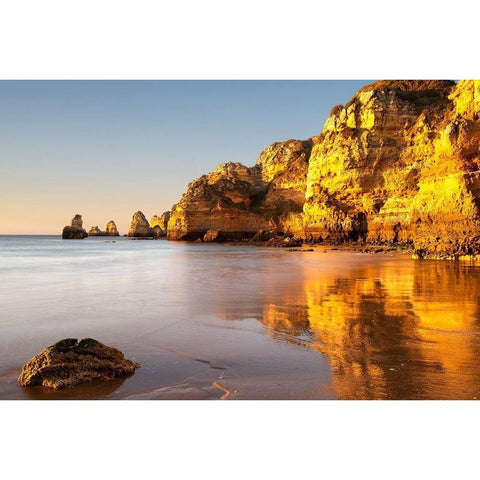 Lagos, Portugal Black Modern Wood Framed Art Print by Hellmann, Stan