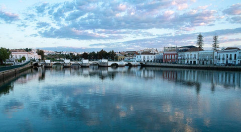 Tavira, Portugal Black Ornate Wood Framed Art Print with Double Matting by Hellmann, Stan