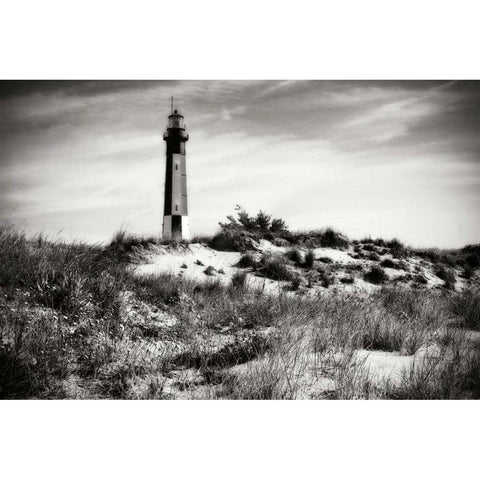 Cape Henry Light V Black Modern Wood Framed Art Print with Double Matting by Hausenflock, Alan