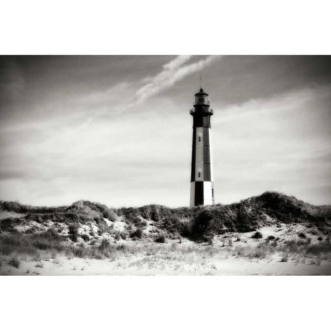 Cape Henry Light VI Black Modern Wood Framed Art Print with Double Matting by Hausenflock, Alan