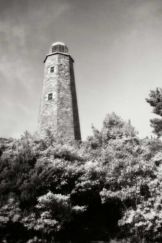 Old Cape Henry Light I White Modern Wood Framed Art Print with Double Matting by Hausenflock, Alan