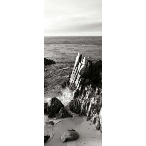 Lovers Point Panel BW 4 White Modern Wood Framed Art Print by Hausenflock, Alan