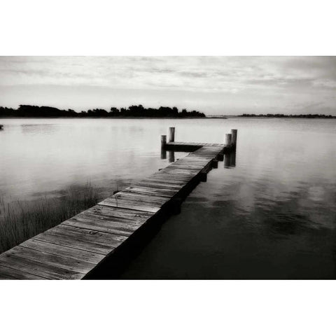 Lonely Dock IV Black Modern Wood Framed Art Print with Double Matting by Hausenflock, Alan