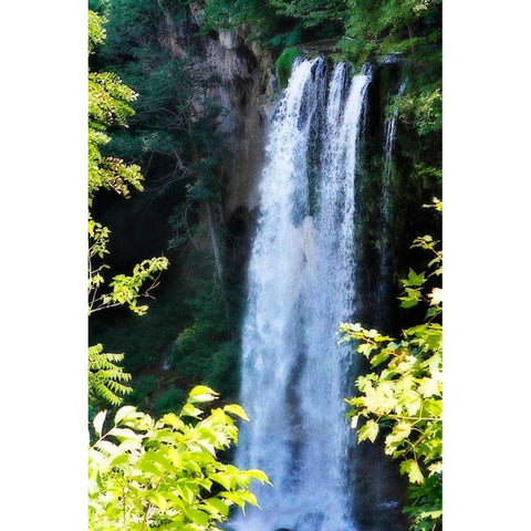 Falling Springs I White Modern Wood Framed Art Print by Hausenflock, Alan