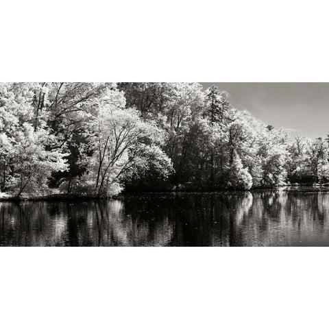 Cherokee Lake II Black Modern Wood Framed Art Print with Double Matting by Hausenflock, Alan