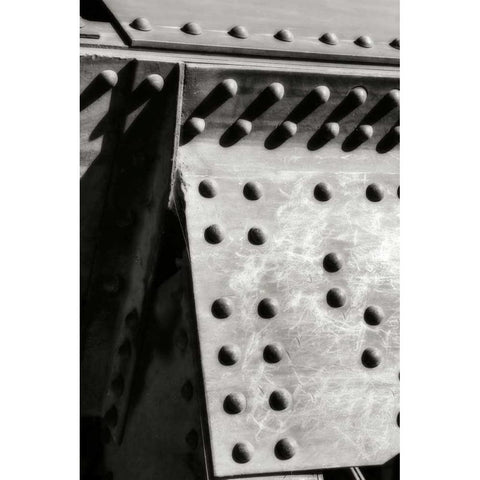 Rivets and Steel I Black Modern Wood Framed Art Print with Double Matting by Hausenflock, Alan