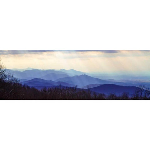 Blue Ridge Winter I Black Modern Wood Framed Art Print with Double Matting by Hausenflock, Alan