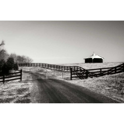 Albermarle Farm II Black Modern Wood Framed Art Print with Double Matting by Hausenflock, Alan