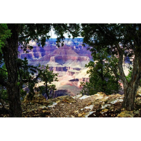 The Canyon II Black Modern Wood Framed Art Print with Double Matting by Hausenflock, Alan