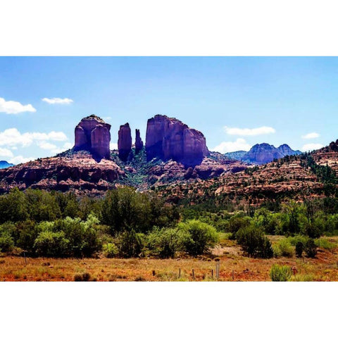 Cathedral Rock I Gold Ornate Wood Framed Art Print with Double Matting by Hausenflock, Alan