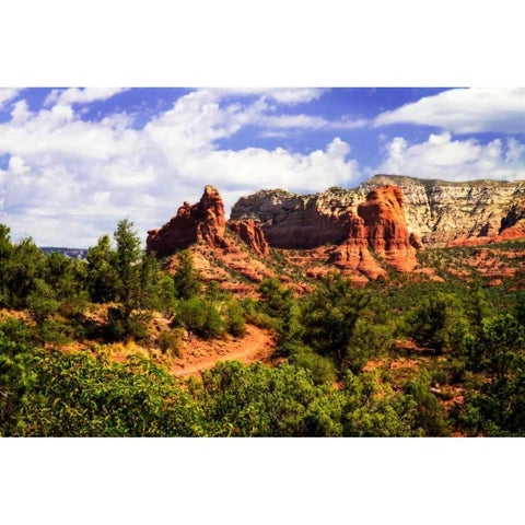 Red Rock Mountains II Gold Ornate Wood Framed Art Print with Double Matting by Hausenflock, Alan