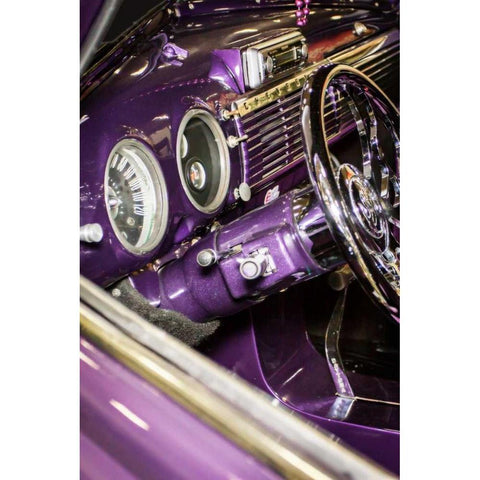 Purple Flamer II White Modern Wood Framed Art Print by Hausenflock, Alan