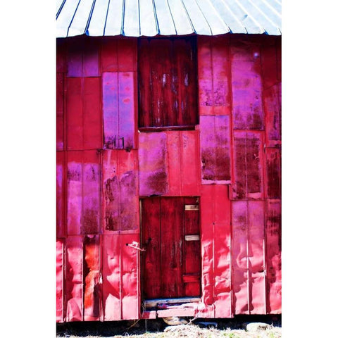 Old Tobacco Barn I Black Modern Wood Framed Art Print with Double Matting by Hausenflock, Alan